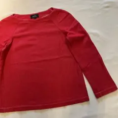 A.P.C.アーペーセー デニムプルオーバー ブラウス シャツ赤Sのサムネイル