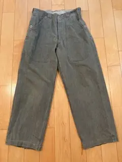ビンテージ 2タック デニム トラウザー パチポケ 70s 80s デニスラ 