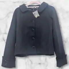 axes femme 冬黒アウター コート新品ボタン付き