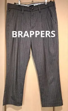 BRAPPERS グレー ストライプ カジュアルパンツ Sサイズ