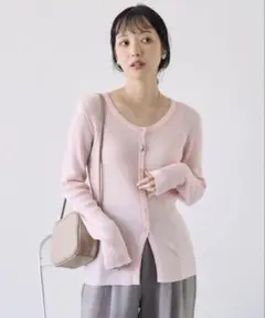 FREAK’S STORE ウォッシャブル　2WAYラメ薄手カーディガン　ピンクのサムネイル