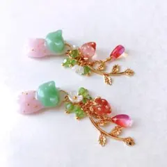 ストロベリーと苺猫.. ピンクஐ⋆* ぐで猫