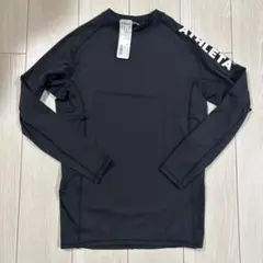 アスレタ　インナーシャツ　長袖　黒　丸首　Mサイズ　サッカー　フットサル
