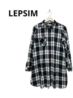 レプシィム　シャツワンピース　長袖　チェック　Mサイズ