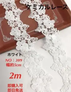 ケミカルレース　NO：309 幅約5cm 2m 即購入可