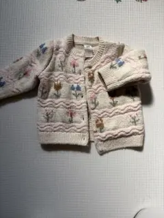 H&M 花柄カーディガン 4-6M