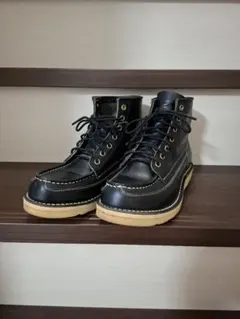 Danner レザー 本革 モックトゥ ワークブーツ ブラック 約25cmのサムネイル