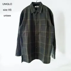 UNIQLO フランネルオーバーサイズチェックシャツ　XSサイズ 2022年製