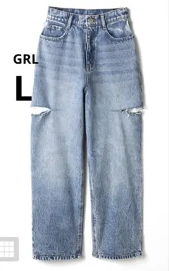 GRL サイドカッティングデニムパンツ