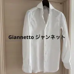 Giannetto ジャンネット 長袖シャツ ホワイト ドビー柄36のサムネイル