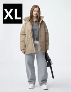 【XL】GU ウォームパデッドステッチレスコート