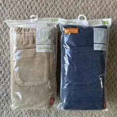 【新品】ユニクロ レギンス 2点セット 110コーデュロイ・120肌面フリース