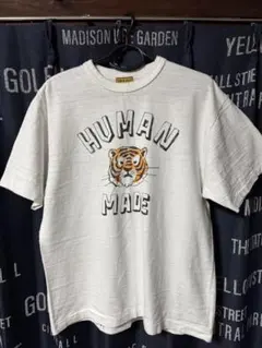 HUMAN MADE トラプリント Tシャツ 半袖 HUMAN MADE】ヒューマンメイド Tシャツ トラ ロゴ 半袖 WT/BK
