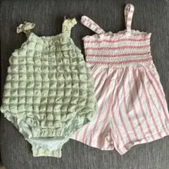 ロンパース ショートパンツセット petit main H&M 80サイズ