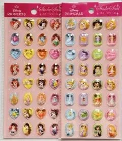 【新品未開封】Disney ディズニープリンセス ストーンシール 2種セット