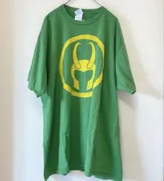 マーベル Tシャツ クルーネック 半袖 ビッグサイズ ロキ XL 緑 綿100のサムネイル