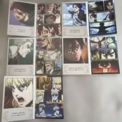 進撃の巨人　メモリアルカード　エレン　ライナー　アルミン　ミカサ　ハンジ　5点