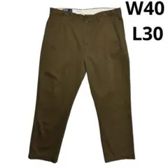 90s ポロラルフローレン コットン トラウザーズパンツ 40/30 茶色のサムネイル