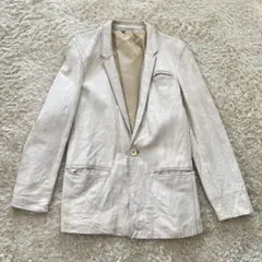 ヴィンテージ/レザー/テーラードジャケット/ホワイト