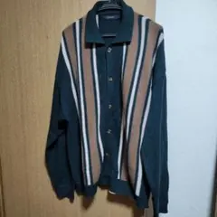 RAGEBLUE ストライプ カーディガン L