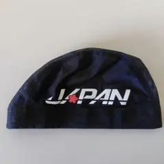【中古品】ミズノ　競泳用キャップ 黒　メッシュキャップ