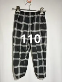GUチェック柄キッズパンツ110のサムネイル