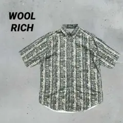 90s WOOL RICH 総柄　半袖シャツ　ヴィンテージ　USA製 コットン