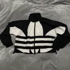 adidasナイロンジャケット ブラック/ホワイト