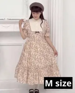 新品4L 青木美沙子 ベージュ ワンピース - メルカリ