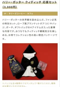 タリーズコーヒーハリーポッターコラボ　缶バッチ　クラム、ポーチのセット