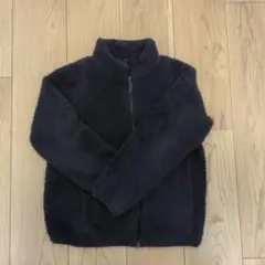 UNIQLO ファー フリースジャケット 140 　ネイビー　紺色