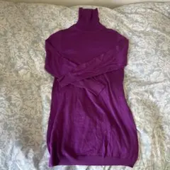 ハイネックニットパープル