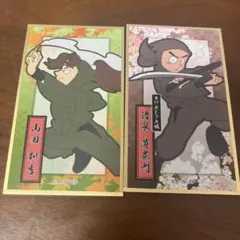 【忍たま乱太郎】華絵札　色紙コレクション　山田利吉&諸泉尊奈門　2点セット