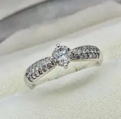 値下げ中【大粒は正義】0.885ct Pt900 一粒ダイヤモンド リング 9号 
