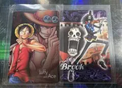 ワンピース カードグミ スペシャルパーティ　2枚　ルフィ&エース+ブルック