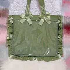 ザッカマート A3フリルデザイン痛バッグ用トートバッグ5周年ver カーキ