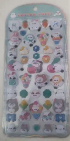 コットンパフィーシール/シマエナガ/アニマル/