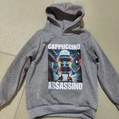 カプチーノアサシーノ キャラクター フード付きトレーナー グレー
