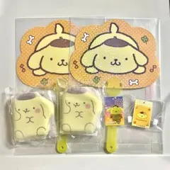 サンリオ　ポムポムプリン３０周年　ノベルティ　うちわ　ぷっくりメモ　プレミアム