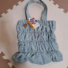 新品 HK WORKS LONDON ライトグレーギャザートートバッグ しまむら