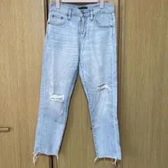 UNIQLO JEANS ライトブルーダメージデニム