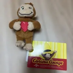 おさるのジョージ ぬいぐるみ マスコット ハート