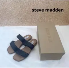 新品未使用　steve madden US7 ブラック　ローヒールサンダルのサムネイル