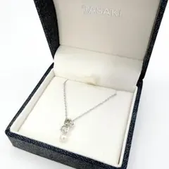 25591✨タサキ 田崎真珠 パール ネックレス シルバー925 2珠 美品 