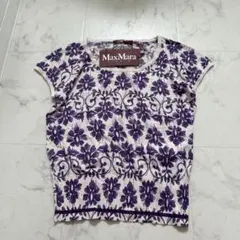 新品　MaxMara STUDIO 半袖ニット　トップスのサムネイル