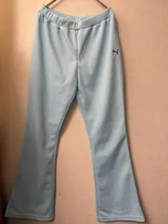 #4499 PUMA フレアパンツ 水色 L