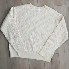 AMERICAN HOLIC ケーブルニットセーター　オフホワイト