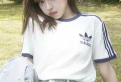 adidas テリー スリー ストライプスTシャツ パイル地