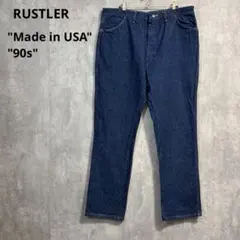 神サイズRustlerラスラー デニムパンツW36 L30 濃紺メキシコ製90s 