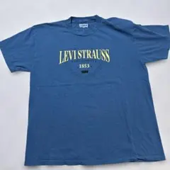 Levi's リーバイス ブルー Tシャツ Lサイズ実寸XL